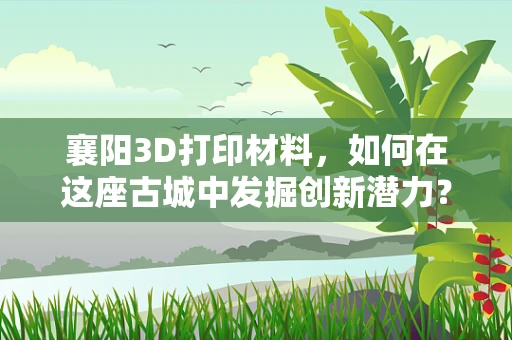 襄阳3D打印材料，如何在这座古城中发掘创新潜力？