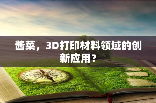 酱菜，3D打印材料领域的创新应用？